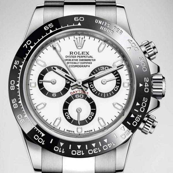 Rolex Daytona Stainless Steel Ceramic Bezel White Dial 40mm 116500