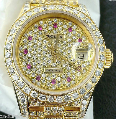Rolex women's 18k gold 2025 president watch