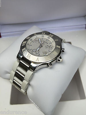 CARTIER MUST 21 CHRONOSCAPH MENS 38 mm SWISS QUARTZ WATCH Ref