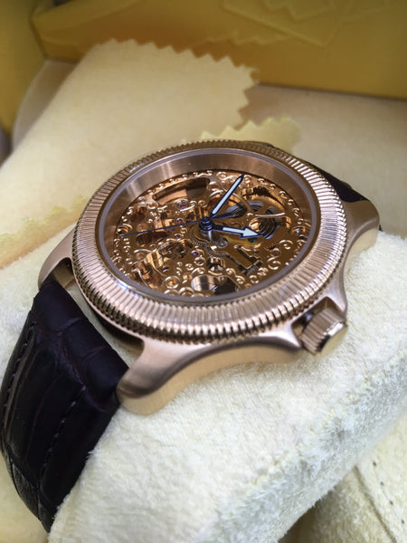 INVICTA 2036 Vintage 1948 Automatic Skeleton 36mm Mens Watch Box Paper