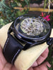 INVICTA 3406 II Skeleton Ghost Black Lorica Leather Band 46mm Watch Box Papers N