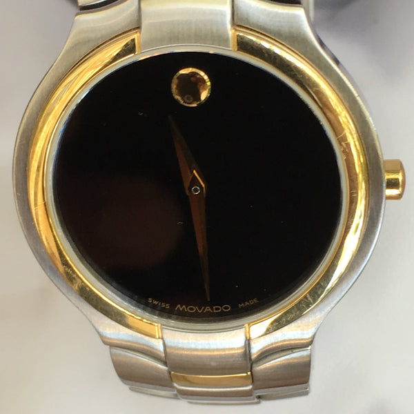 Movado Portico Museum Watch Stainless Steel Yellow Gold Accents