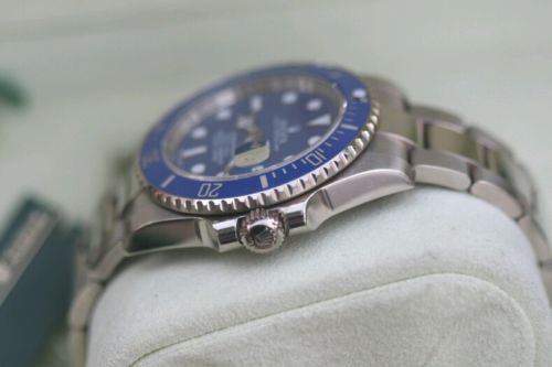 ROLEX SUBMARINER MENS 18k White GOLD 116619 CERAMIC BEZEL BLUE