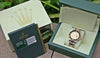 ROLEX 18K GOLD STEEL SUBMARINER 16613 WITH GOLD DIAMOND  & SAPPHIRE DIAL