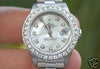 ROLEX LADIES DATEJUST WHITE GOLD PRESIDENT BAND BIG OVERSIZED DIAMOND BEZEL