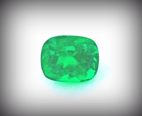 4.57ct Cushion Cut Natural Columbian Emerald