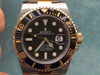 ROLEX SUBMARINER BLACK CERAMIC STAINLESS STEEL 18k YELLOW GOLD 2 Tone 116613