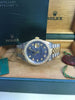 ROLEX LADIES MENS 36mm DATEJUST DIAMOND BEZEL BLUE MOTHER Of PEARL DIAL 2tone