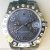 ROLEX MIDSIZE DATEJUST STEEL FLORAL DIAL CUSTOM SCATTERED DIAMOND BEZEL 178240