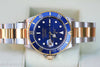 ROLEX SUBMARINER TWO TONE GOLD STAINLESS STEEL BLUE WATCH 16613