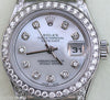 ROLEX DATEJUST LADIES DIAMOND MOTHER OF PEARL DIAL DIAMONDS BEZEL & LUGS STEEL