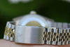 ROLEX MENS FULL SIZE 36mm DATEJUST STAINLESS STEEL 18K WHITE GOLD BEZEL 16234