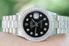 ROLEX STAINLESS STEEL DATEJUST 18K WHITE GOLD PRESIDENT BAND DIAMOND BEZEL DIAL