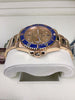 ROLEX SUBMARINER 18K GOLD BLUE BEZEL GOLD SERTI DIAL BLUE SAPPHIRES 116618