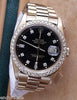 ROLEX MEN LADIES 36 MM DATEJUST 16014 PRESIDENT BAND 18K GOLD DIAMOND DIAL BEZL