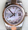 ROLEX LADIES DATEJUST TWO TONE TAHITIAN BLACK MOTHER-OF-PEARL DIAMOND DIAL