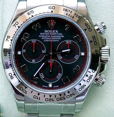 ROLEX DAYTONA 116509 18K WHITE GOLD CHRONOMETER NEW  WITH TAGS RACING WATCH