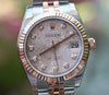 ROLEX DATEJUST MIDSIZE 31mm 18K ROSE GOLD STEEL DIAMOND JUBILEE 178271 Brand New