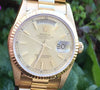 ROLEX MENS LADIES 36mm PRESIDENT WATCH 18K YELLOW GOLD 18238 DAY DATE BOX PAPERS
