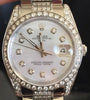 ROLEX WATCH LADIES 115200 34mm STAINLESS STEEL DATE - DIAMOND DIAL DIAMOND BEZEL