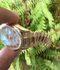 ROLEX PRESIDENT MENS LADIES 18238 36MM 18K YELLOW GOLD WHITE BIG BOLD ROMAN DIAL