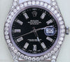 ROLEX DATEJUST II 41mm BLACK DIAMOND DIAL 116300 DIAMOND DIAMONDS DIAMONDS