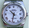 ROLEX DATEJUST MENS STAINLESS STEEL SMOOTH BEZEL OYSTER BAND MODEL 116200