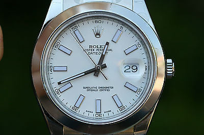 ROLEX MENS DATEJUST II STAINLESS STEEL 116300 41mm SMOOTH BEZEL BOX UNWORN