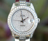 ROLEX MENS LADIES MIDSIZE 31mm DATEJUST STEEL DIAMOND LUGS BEZEL BAND PAVE UNWRN