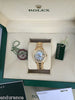 ROLEX LADIES PRESIDENT 18K GOLD 26 mm MOTHER OF PEARL DIAMOND DIAL BEZEL 69178