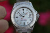 ROLEX MENS YACHT-MASTER YACHTMASTER STAINLESS STEEL PLATINUM 16622 DIAMOND DIAL