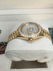 ROLEX LADIES PRESIDENT 18K GOLD 26 mm MOTHER OF PEARL DIAMOND DIAL BEZEL 69178