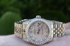 ROLEX DATEJUST MIDSIZE 178240 WHITE MOTHER OF PEARL DIAMOND DIAL BEZEL AND LUGS