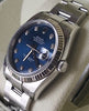 ROLEX DATEJUST STEEL MODEL 116234 BLUE DIAMOND DIAL 18K WHITE GOLD BEZEL