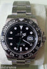 ROLEX GMT II STAINLESS STEEL BLACK ON BLACK CERAMIC BEZEL PERFECT MINT 116710