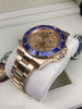 ROLEX SUBMARINER 18K GOLD BLUE BEZEL GOLD SERTI DIAL BLUE SAPPHIRES 116618