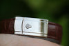 ROLEX MENS LADIES DATEJUST 18K WHITE GOLD 116139 LEATHER BAND DEPLOYMENT