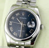 ROLEX DATEJUST MENS WATCH 116200 STEEL INSIDE BEZEL ENGRAVING BOX PAPERS