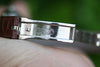 ROLEX MENS LADIES DATEJUST 18K WHITE GOLD 116139 LEATHER BAND DEPLOYMENT