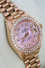 ROLEX LADIES DATEJUST 18K PRESIDENT BRACELET MOTHER OF PEARL PINK DIAMONDS 6917