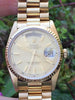 ROLEX MENS LADIES 36mm PRESIDENT WATCH 18K YELLOW GOLD 18238 DAY DATE BOX PAPERS