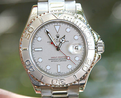 ROLEX MENS LADIES YACHT-MASTER YACHTMASTER 40mm STAINLESS PLATINUM 16622