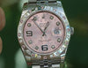 ROLEX DATEJUST MENS LADIES 36mm STEEL 116200 DIAMOND BEZEL CUSTOM FLORAL UNWORN