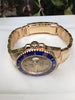 ROLEX SUBMARINER 18K GOLD BLUE BEZEL GOLD SERTI DIAL BLUE SAPPHIRES 116618