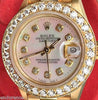 ROLEX PRESIDENT LADIES 18K GOLD 69178 MOTHER OF PEARL PINK DIAMOND DIAL & BEZEL