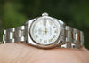 ROLEX LADIES 26mm DATEJUST STAINLESS STEEL 179160 WHITE ROMAN OYSTER UNWORN