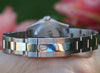 ROLEX LADIES 26mm DATEJUST 18K WHITE GOLD 1.5ct DIAMOND BEZEL LUGS ROMAN DIAL