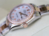 ROLEX DATEJUST LADIES MIDSIZE TWO TONE 18K ROSE GOLD DIAMOND MOTHER-OF-PEARL