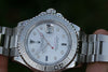 ROLEX MENS YACHT-MASTER YACHTMASTER STAINLESS STEEL PLATINUM 16622 DIAMOND DIAL
