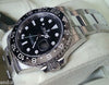 ROLEX GMT II STAINLESS STEEL BLACK ON BLACK CERAMIC BEZEL PERFECT MINT 116710